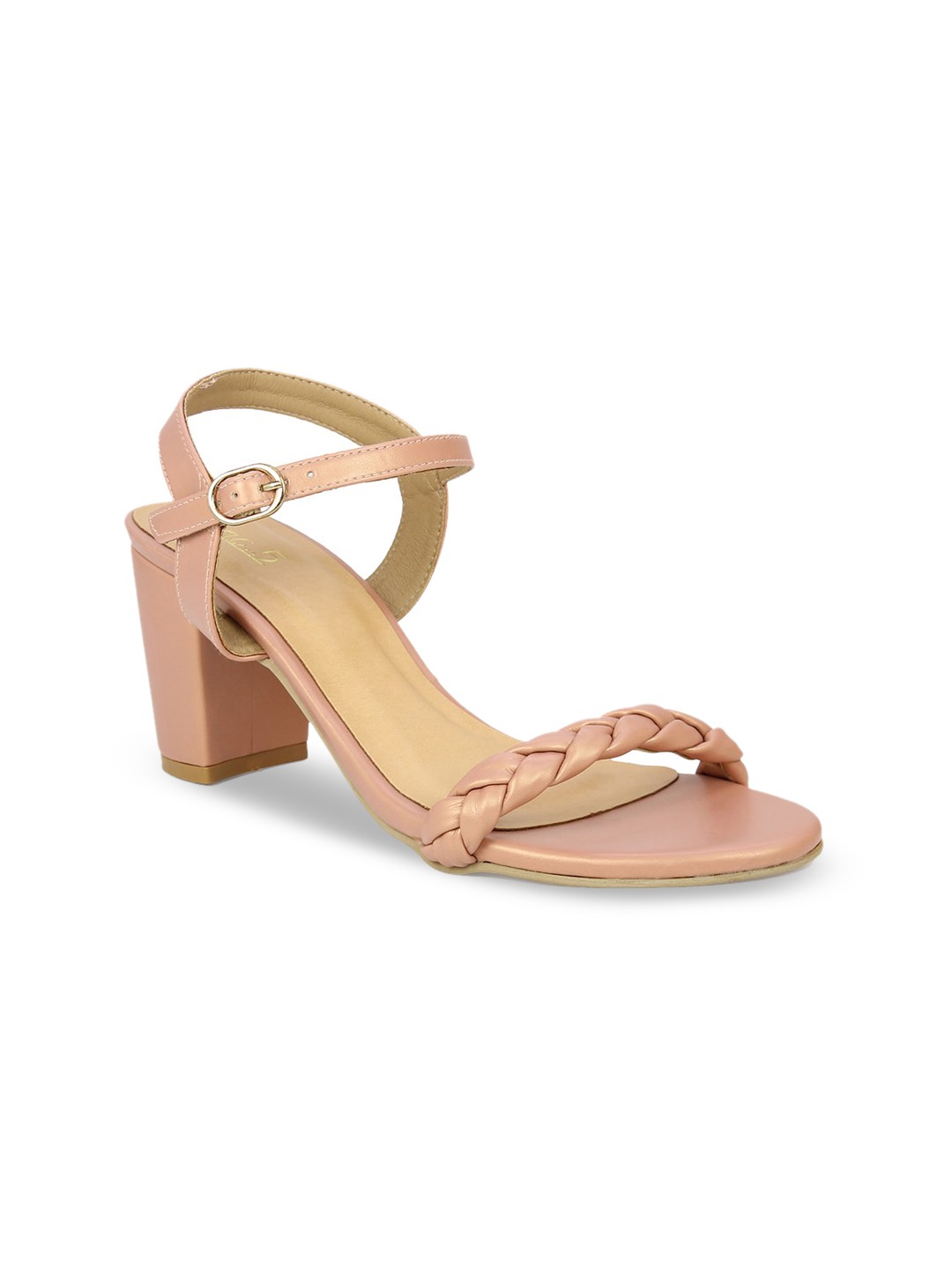 

Inc 5 Women Peach-Coloured Block Sandals with Buckles