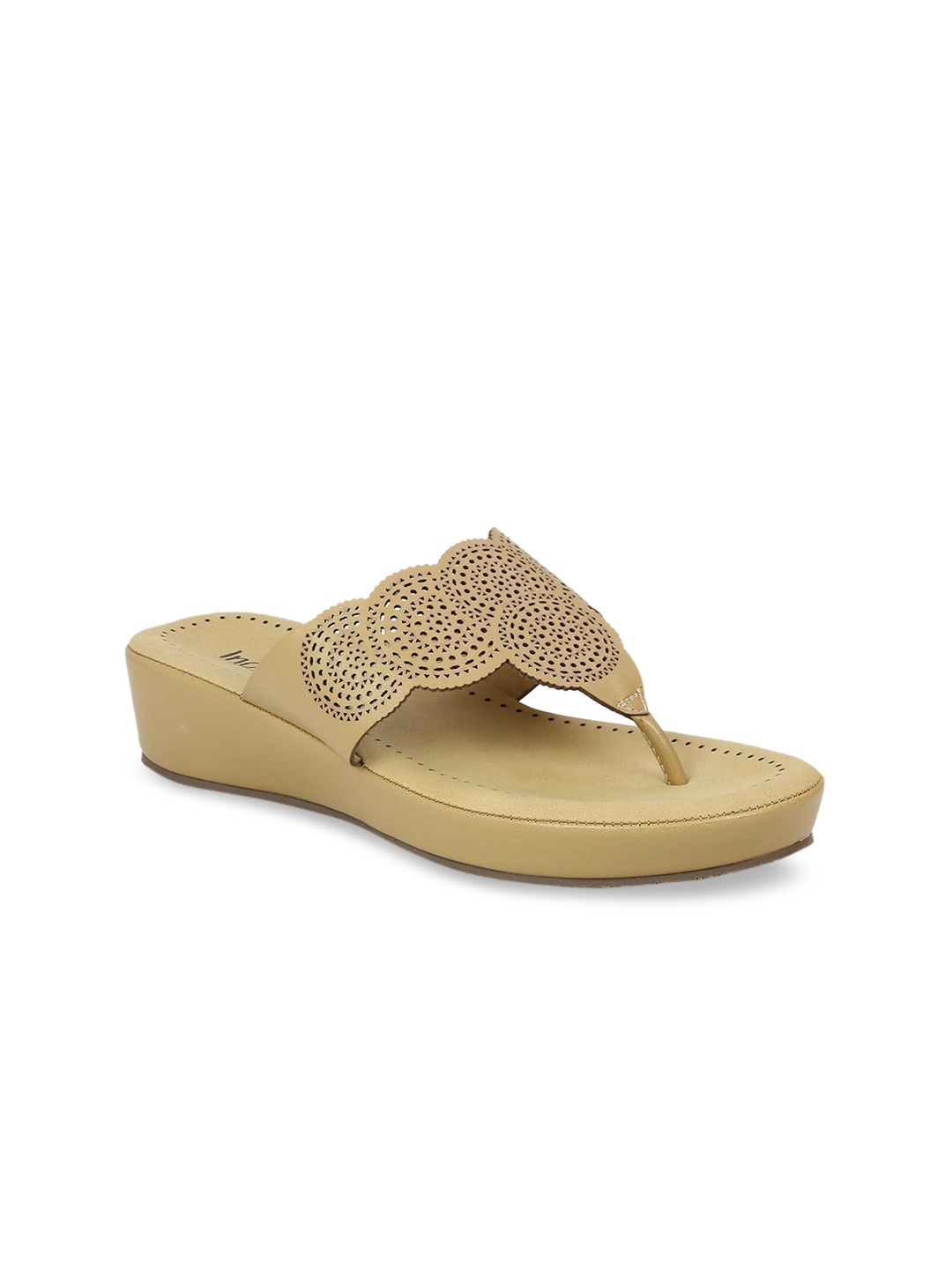 

Inc 5 Women Brown Wedge Heels with Laser Cuts