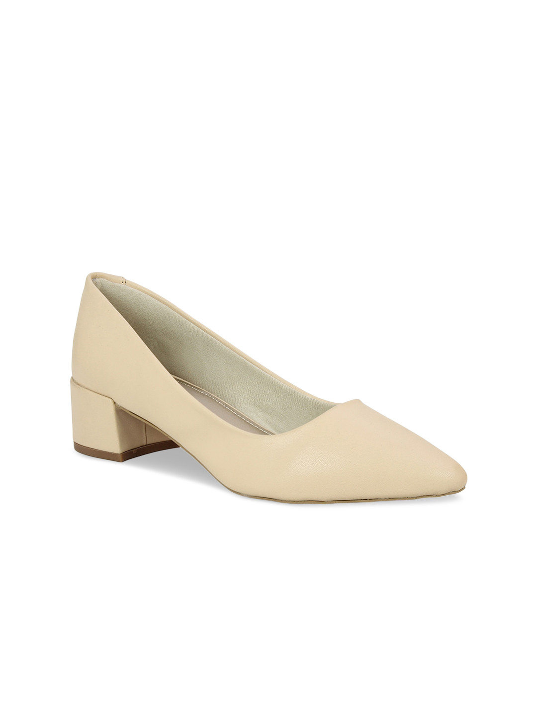 

Inc 5 Women Beige Solid Block Pumps