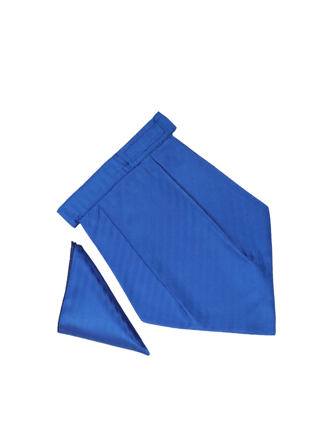 

Tossido Men Blue Self-Design Microfibre Cravat Pocket square set