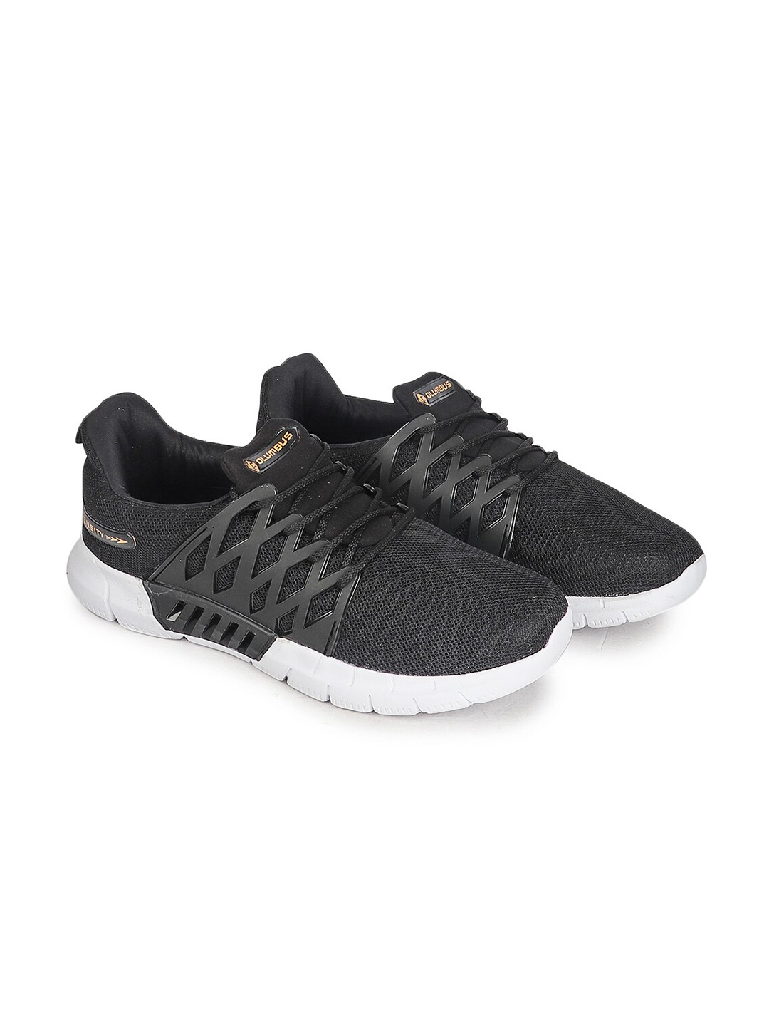

Columbus Men Black Mesh Running Non-Marking Shoes