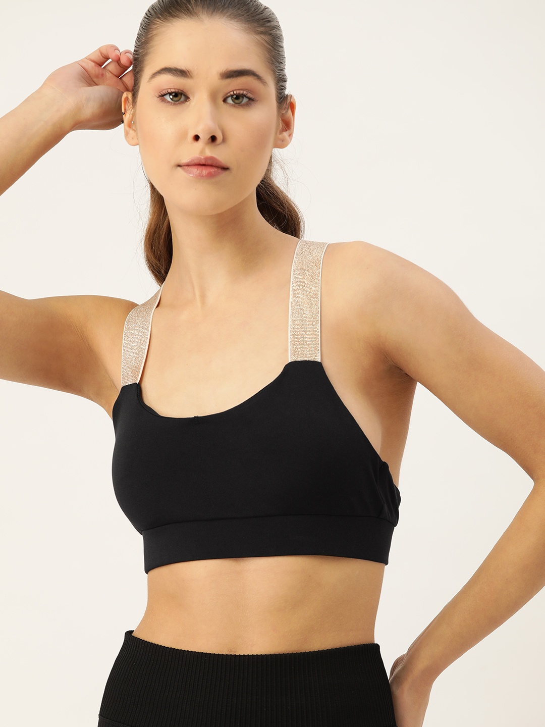 

DressBerry Black Solid Bra Lightly Padded