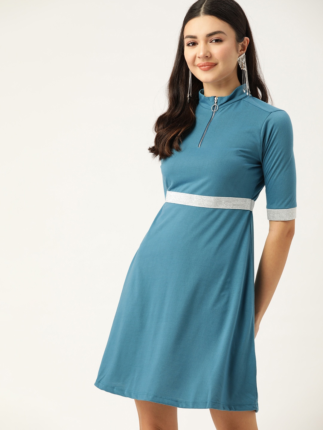 

DressBerry Teal A-Line Dress