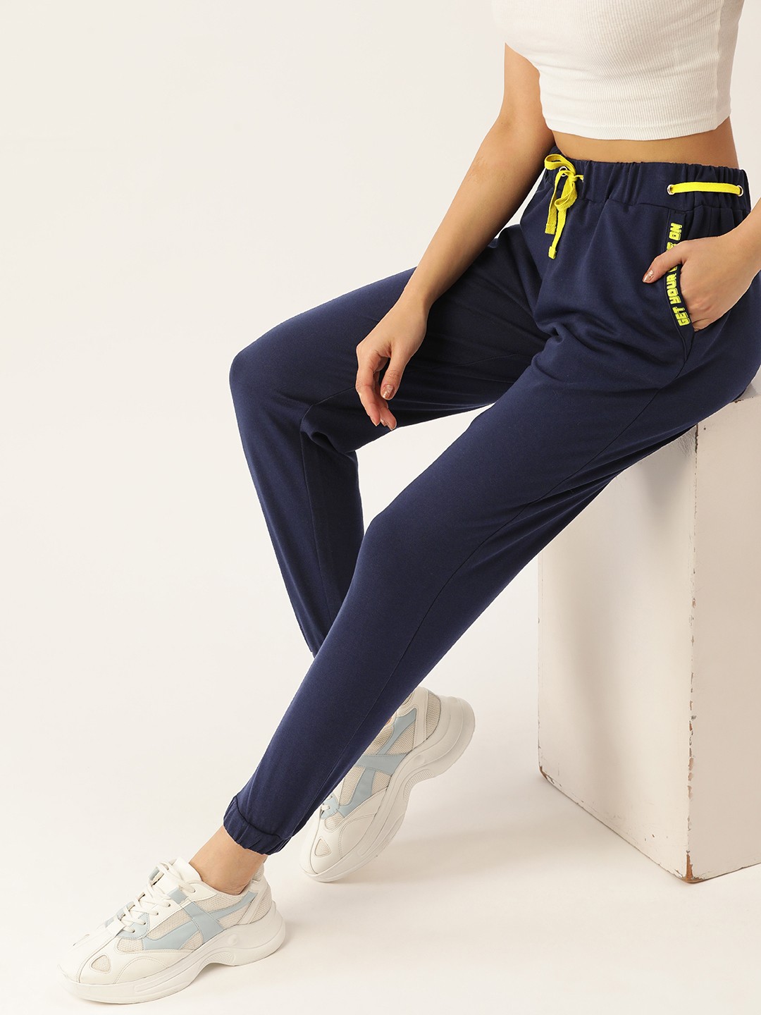 

DressBerry Women Navy Blue Solid Joggers