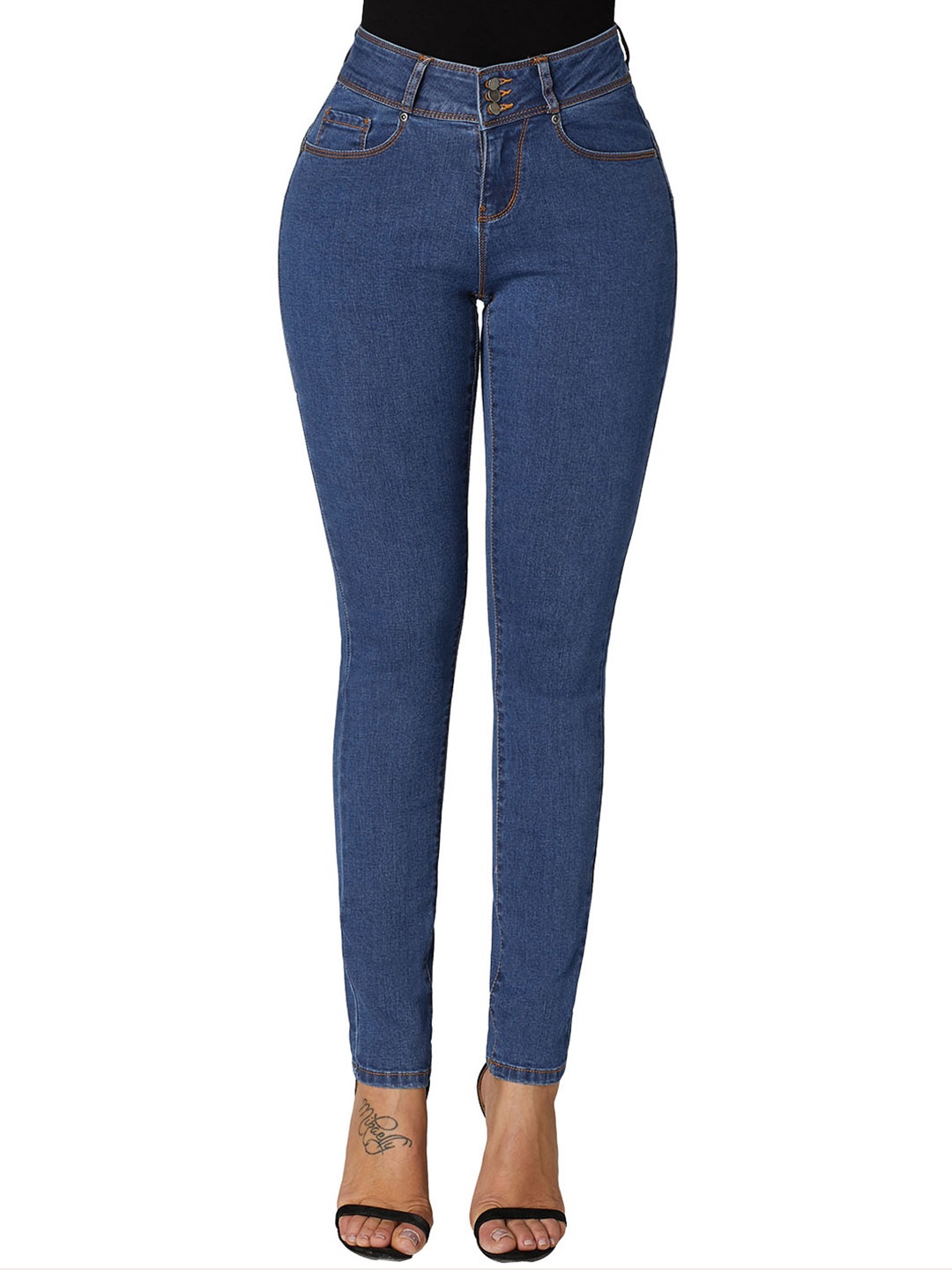 

URBANIC Women Blue Solid Slim Fit Stretchable Jeans