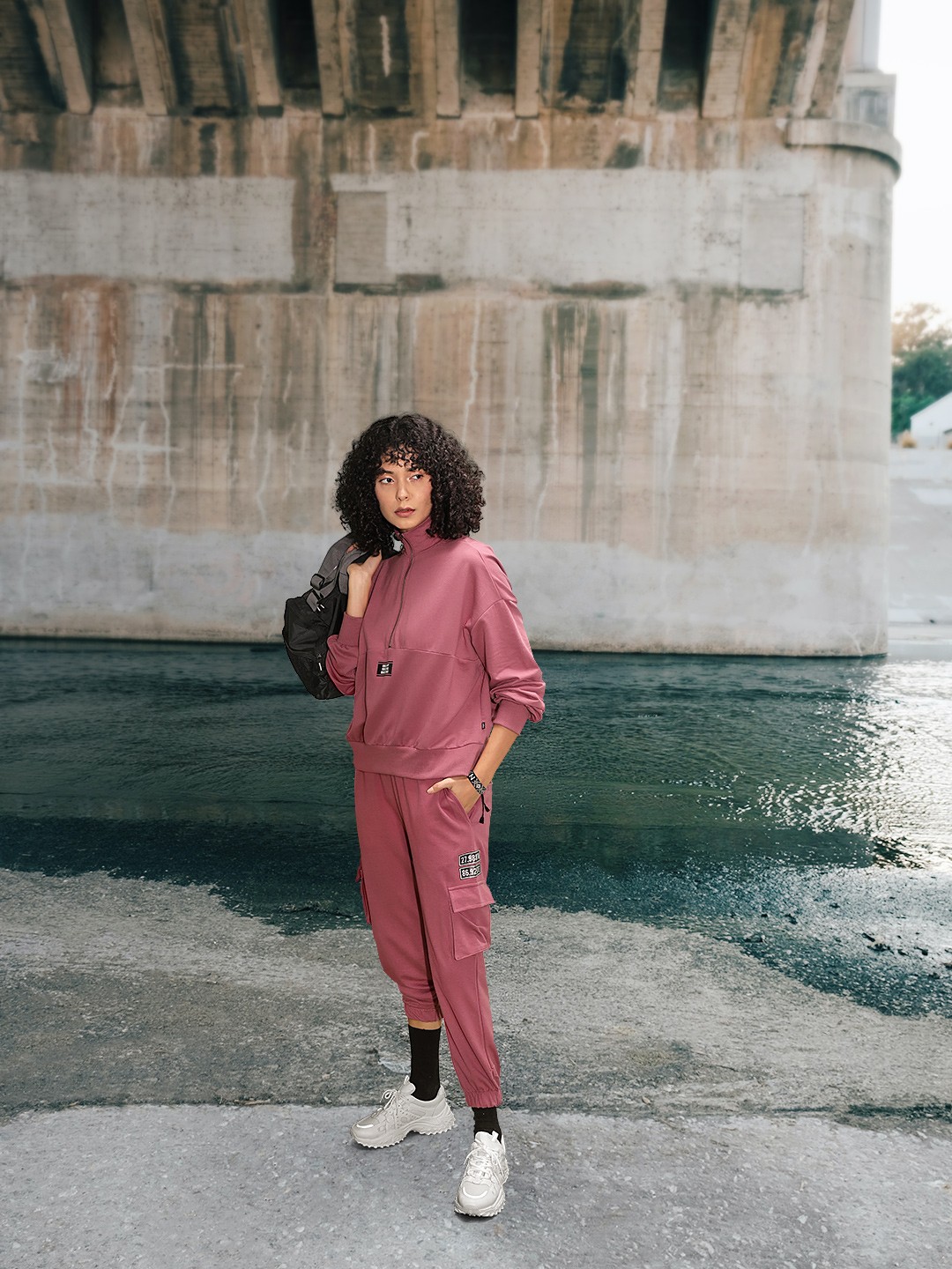 

Roadster Women Dusty Pink Solid Co-Ords Set
