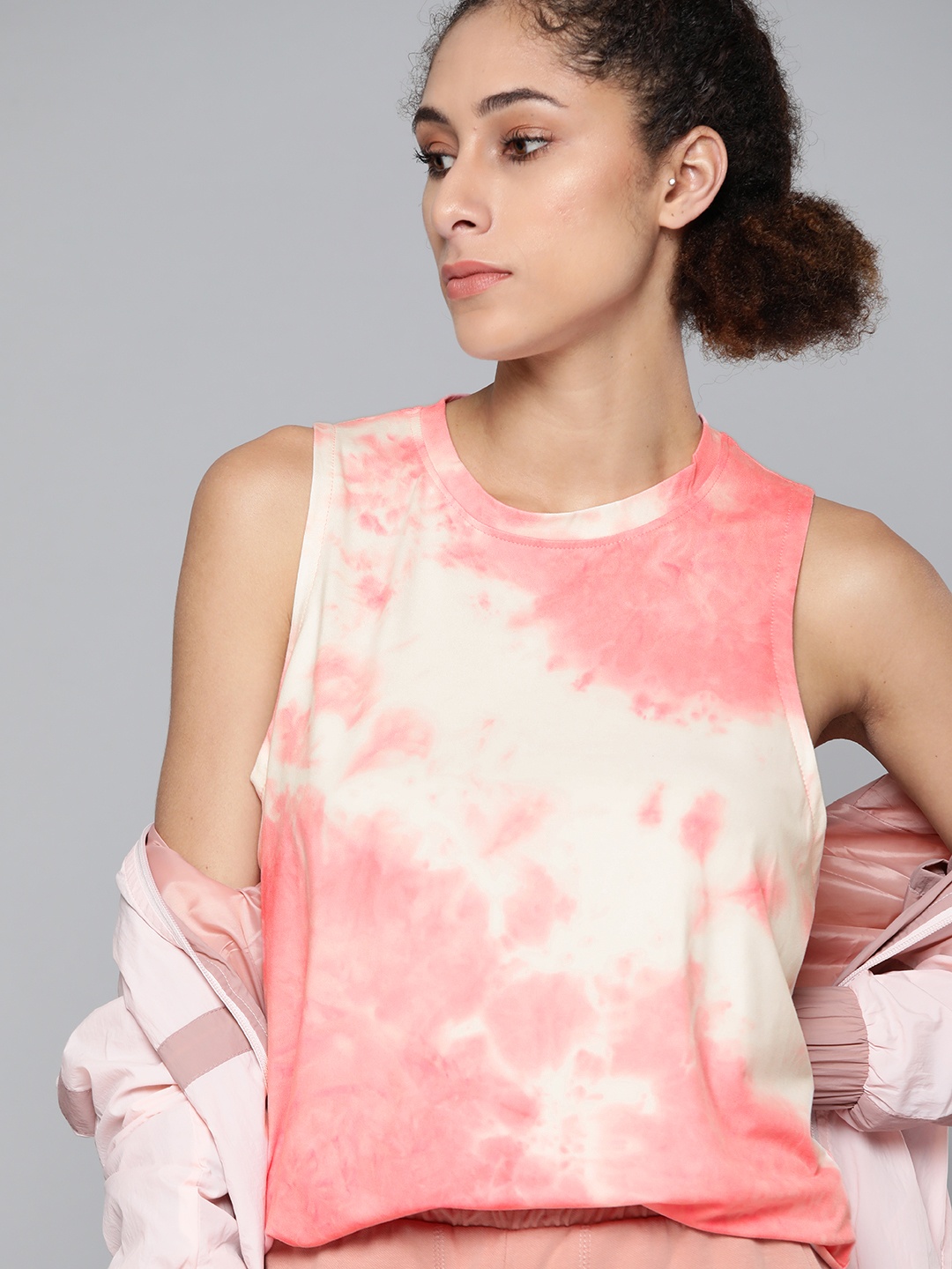 

Kook N Keech Women Pink & White Tie and Dye Dyed T-shirt