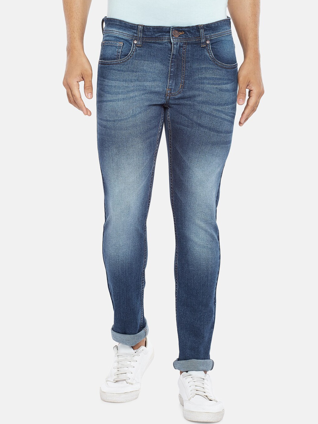 

People Men Blue Slim Fit Heavy Fade Jeans