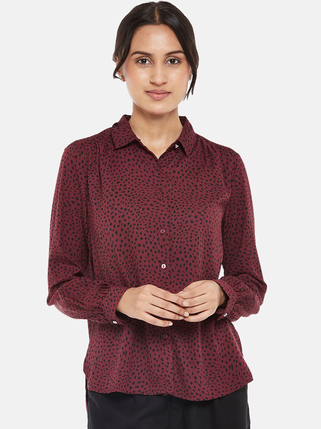 

Annabelle by Pantaloons Women Red Floral Opaque Printed Casual Shirt
