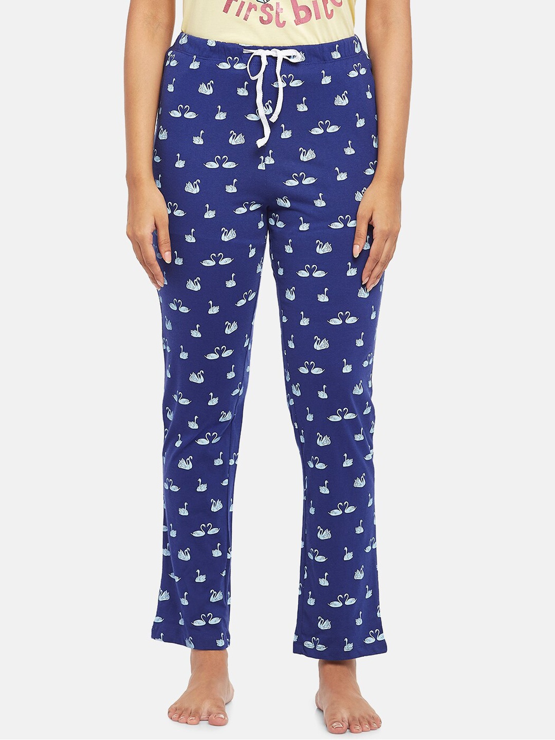 

Dreamz by Pantaloons Women Navy Blue & White Printed Lounge Pants