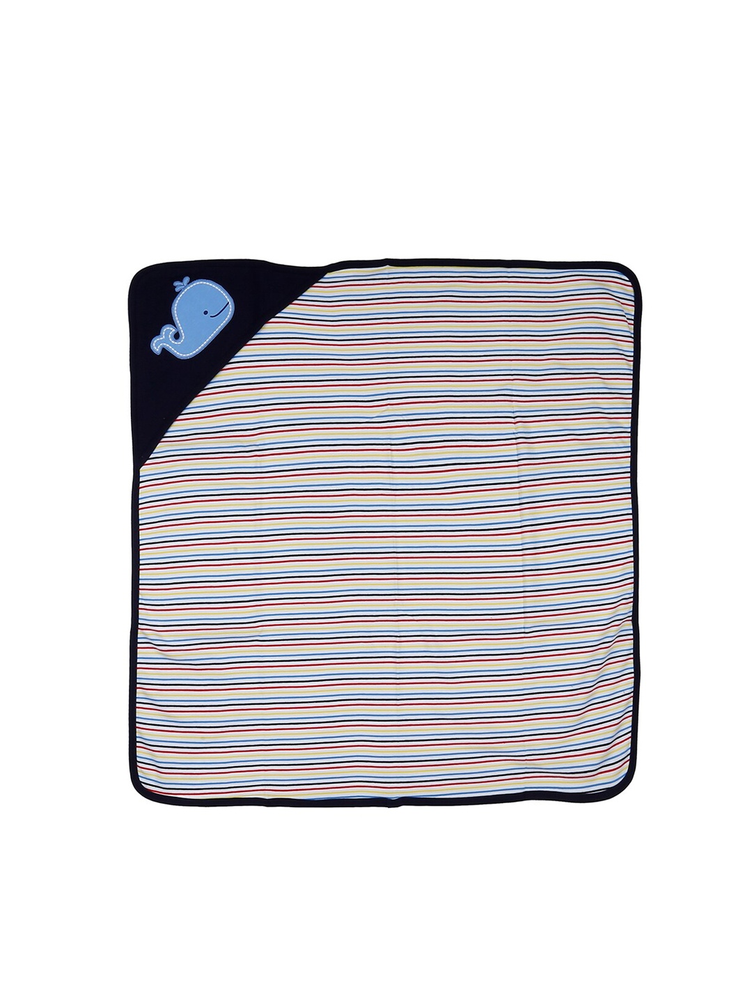 

Chirpie Pie by Pantaloons Boys Navy Blue & White Striped Pure Cotton Wrap