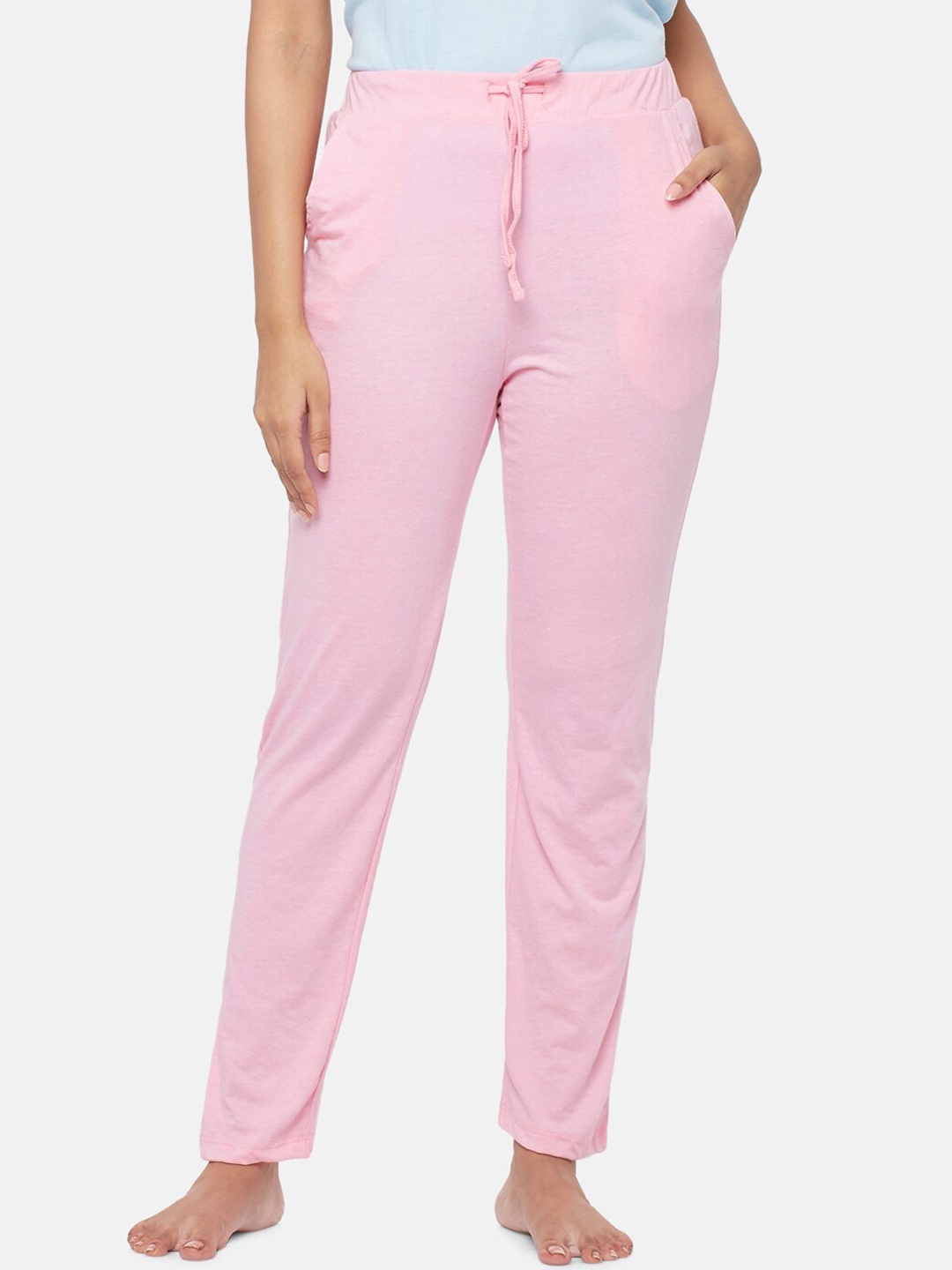 

Dreamz by Pantaloons Women Pink Solid Lounge Pants