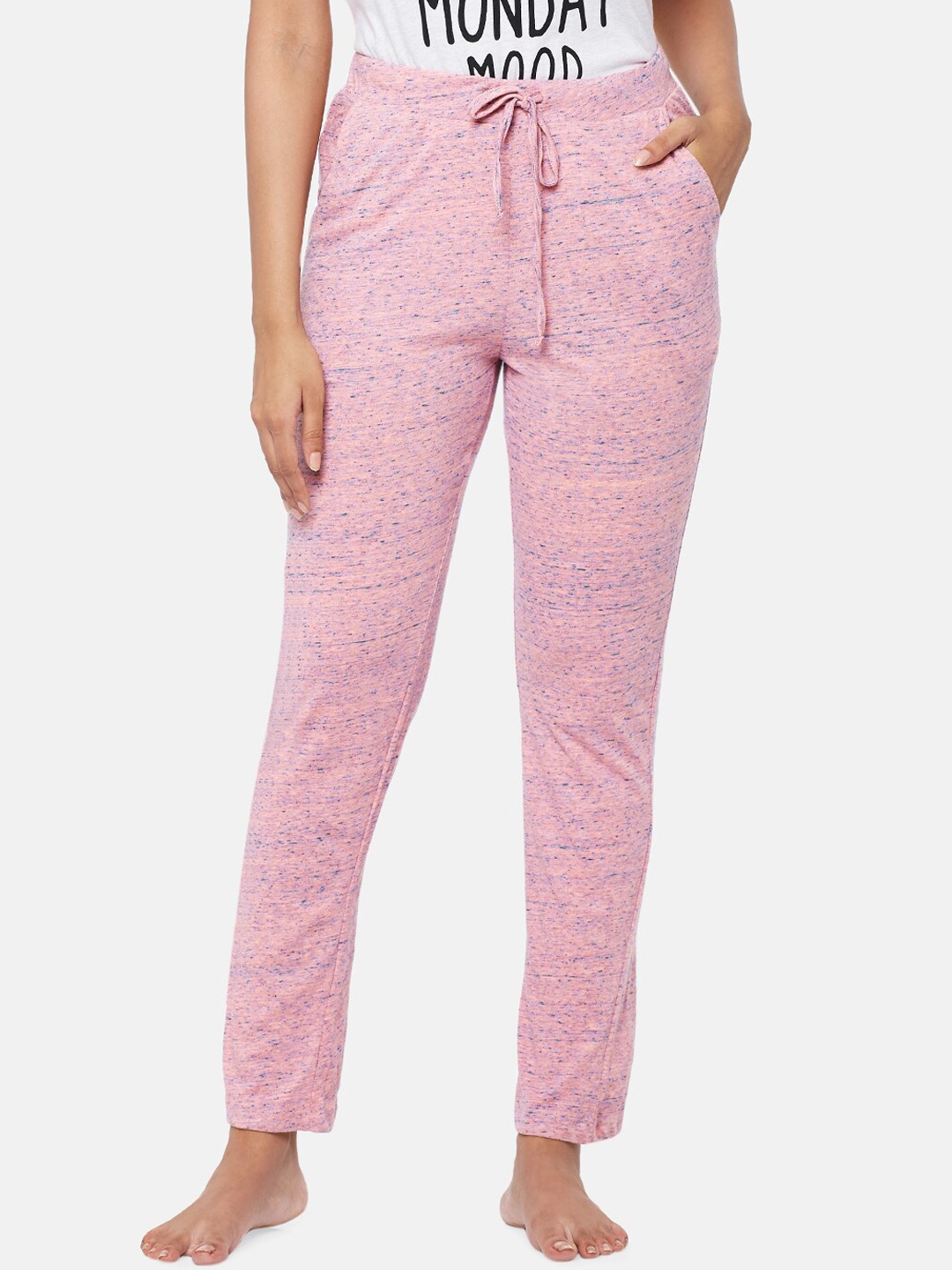 

Dreamz by Pantaloons Women Pink Solid Lounge Pants