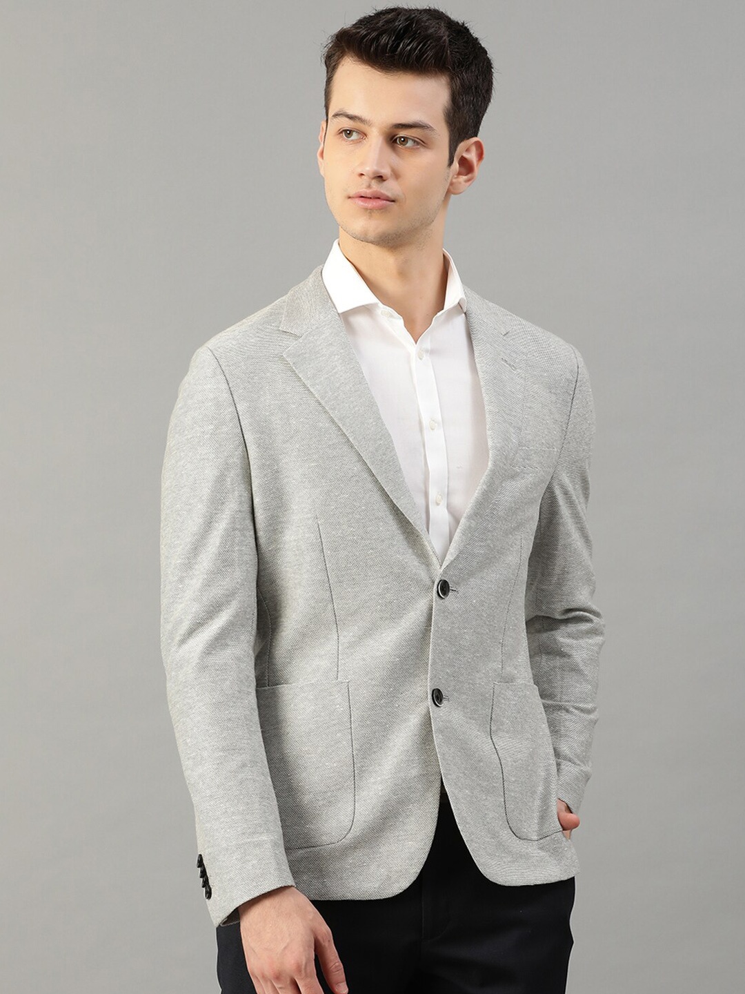 

Bruun & Stengade Grey Notched Lapel Blazers