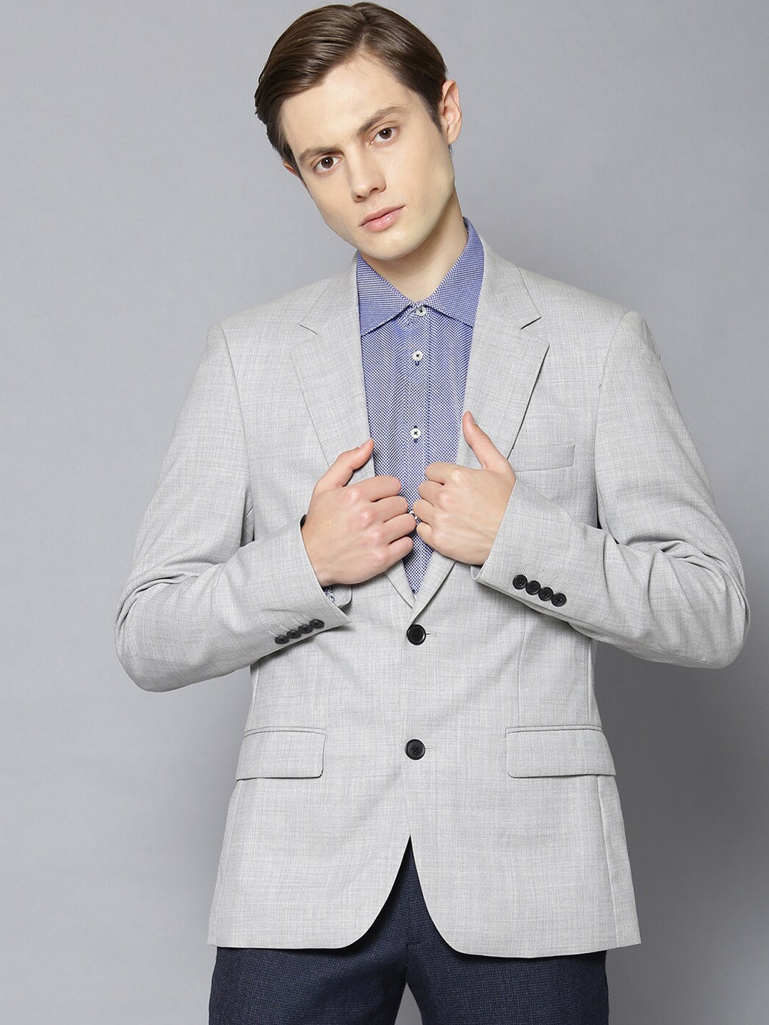 

Bruun & Stengade Grey Notched Lapel Blazers