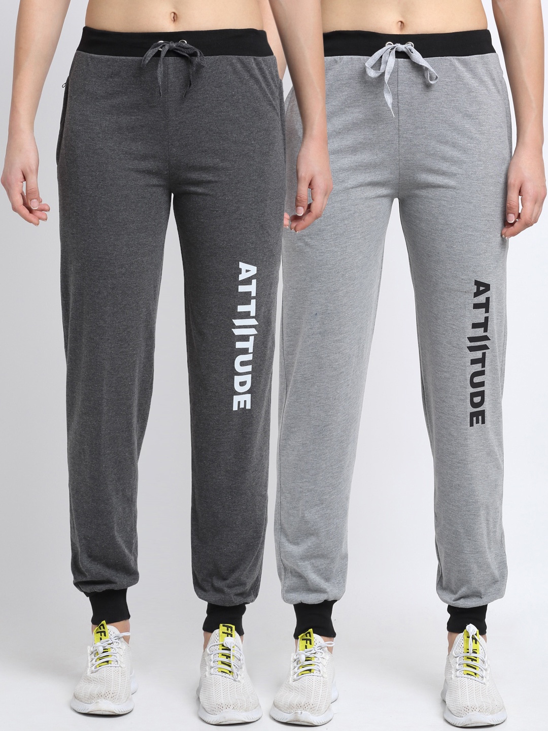 

VIMAL JONNEY Women Pack Of 2 Grey Joggers