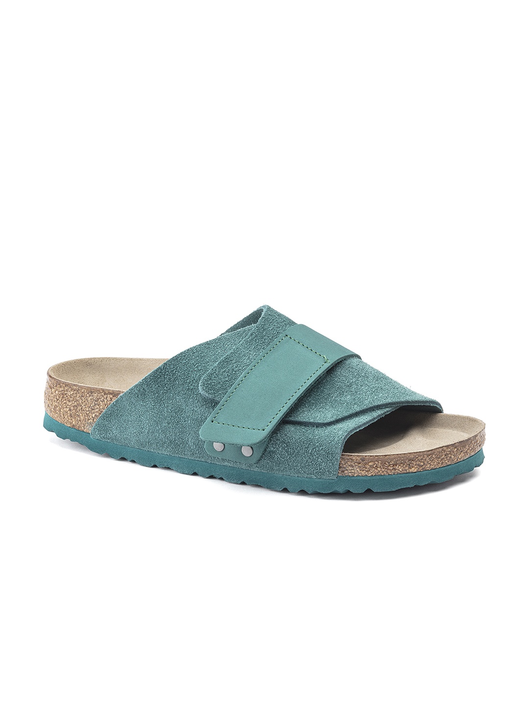 

Birkenstock Unisex Green Solid Kyoto Regular Width Leather Sliders