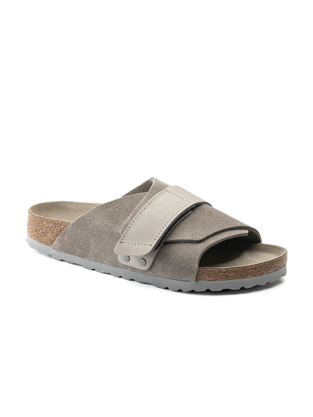 

Birkenstock Unisex Grey Kyoto Regular Leather Sliders