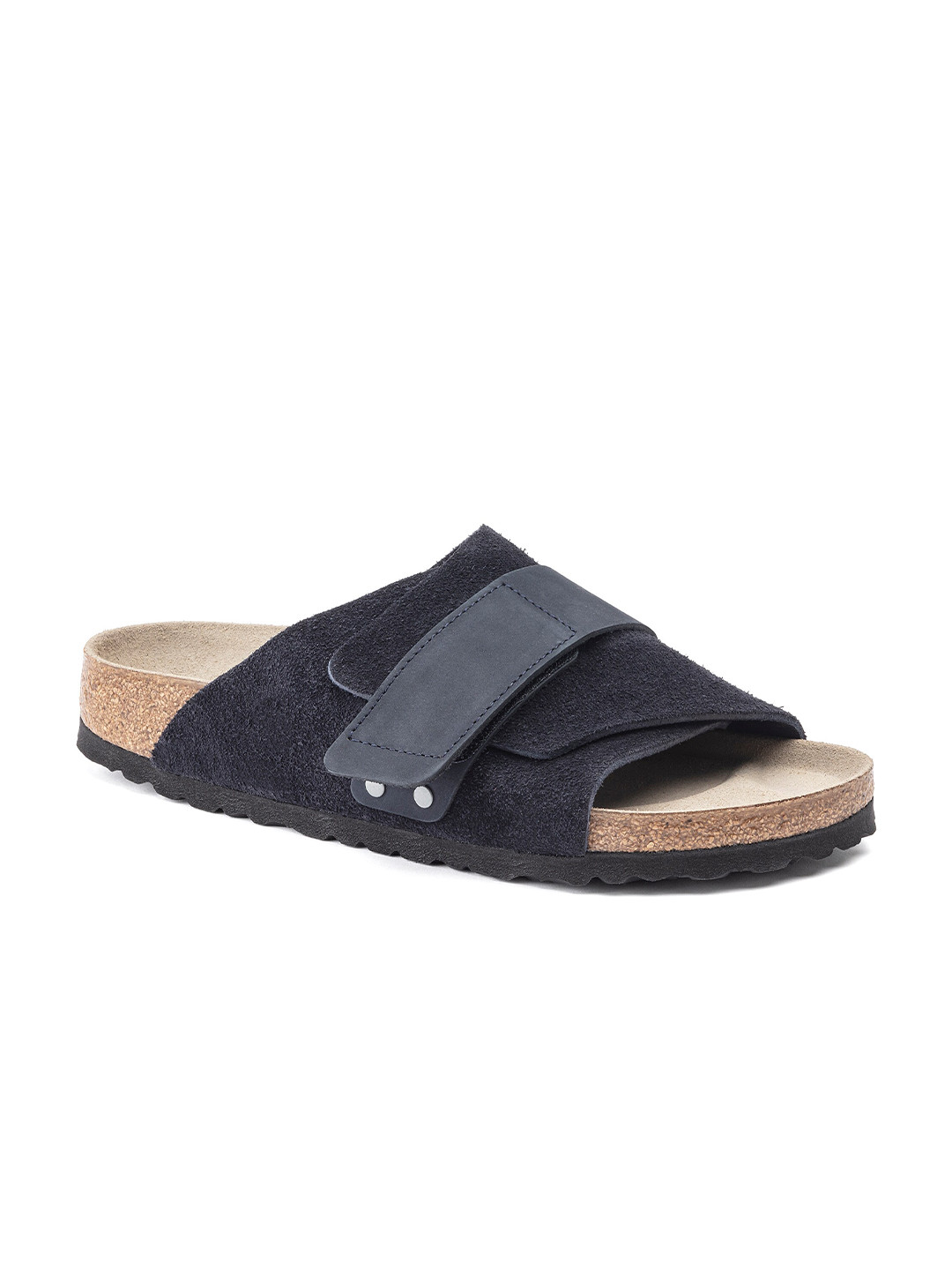 

Birkenstock Unisex Navy Blue Kyoto Regular Leather Sliders