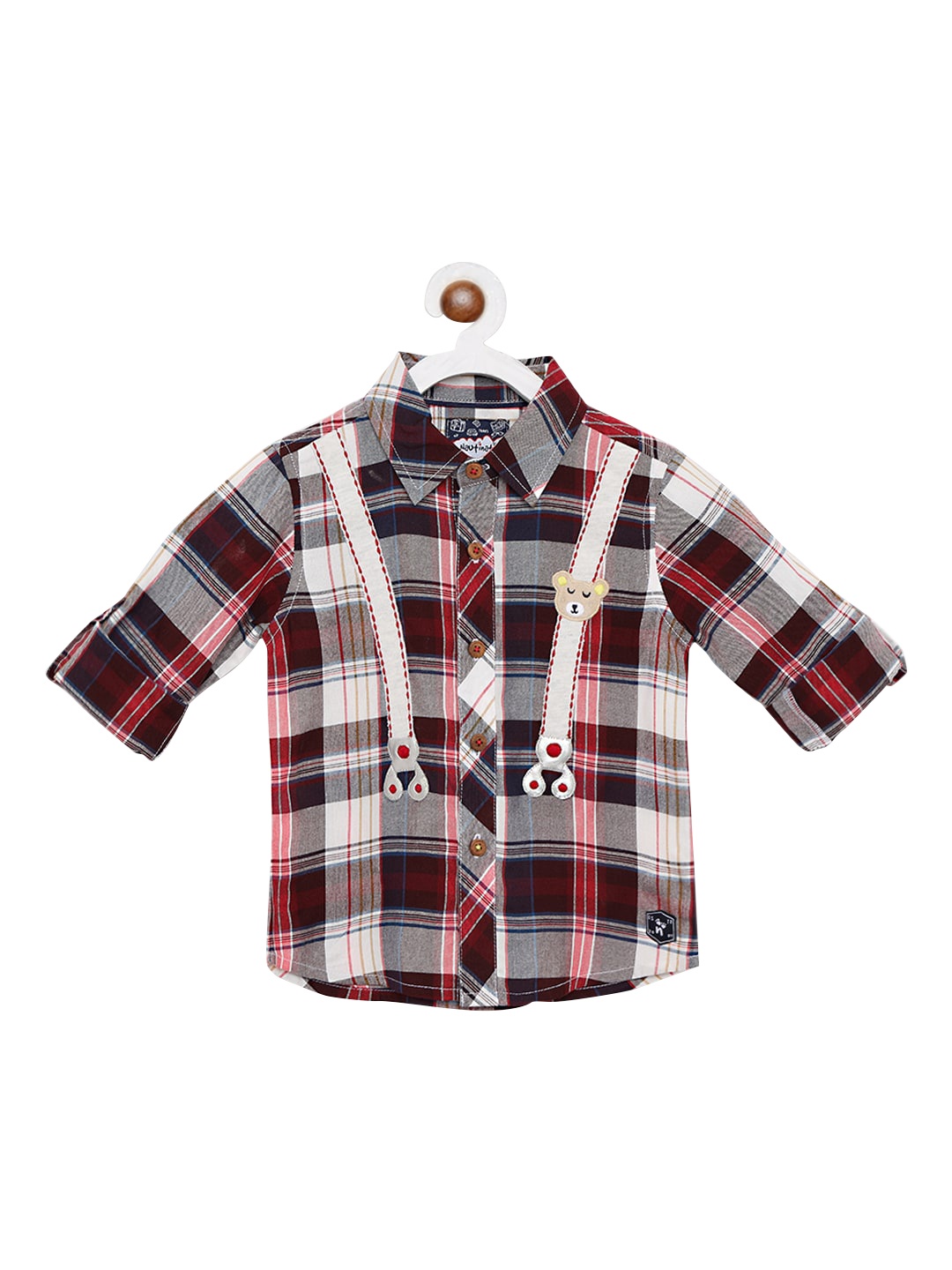 

Nauti Nati Boys Multicoloured Tartan Checks Cotton Casual Shirt, Multi