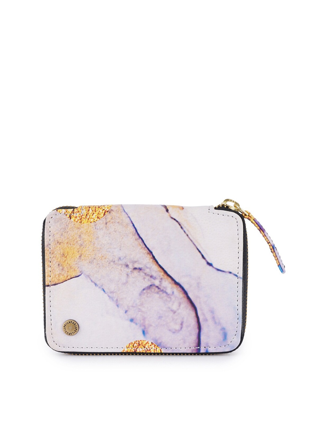 

Lapis O Lupo Women Cream & Purple Printed Clutch