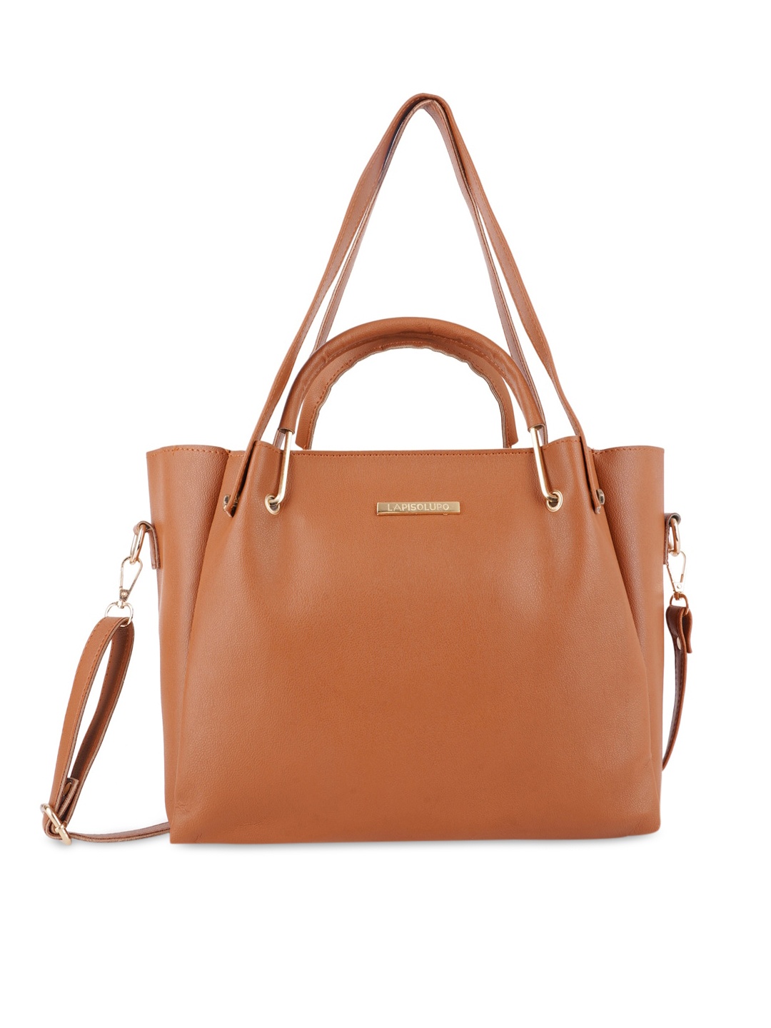 

Lapis O Lupo Tan Structured Shoulder Bag