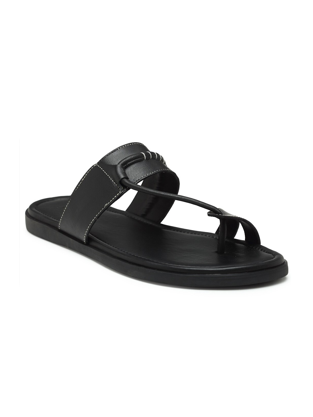 

BEAVER Men Black Leather Sandals