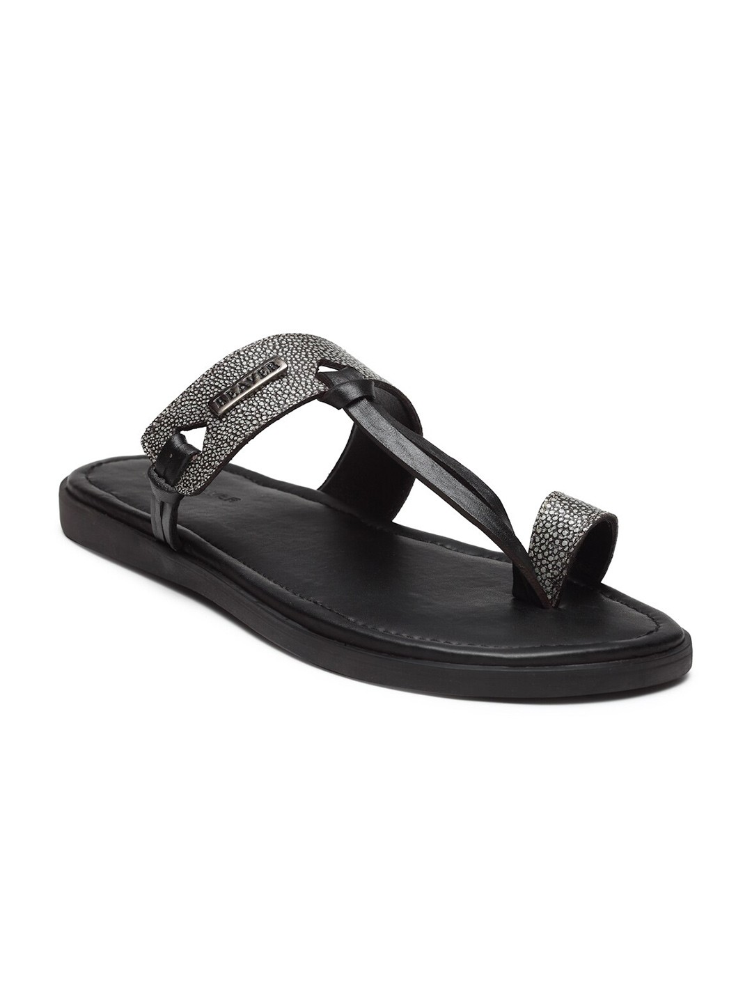 

BEAVER Men Black & Grey Printed Casual Comfort Sandals