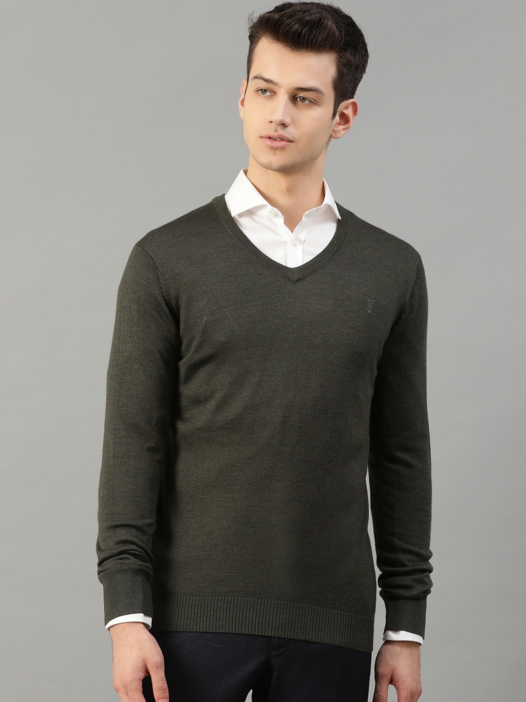 

Bruun & Stengade Men Olive Green Pullover