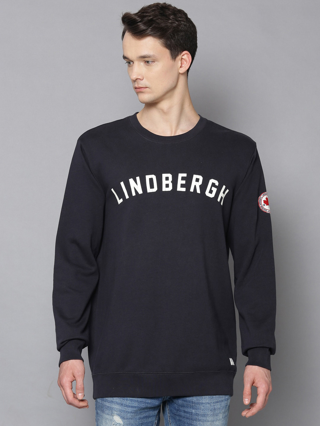 

LINDBERGH Men Navy Blue Sweatshirt
