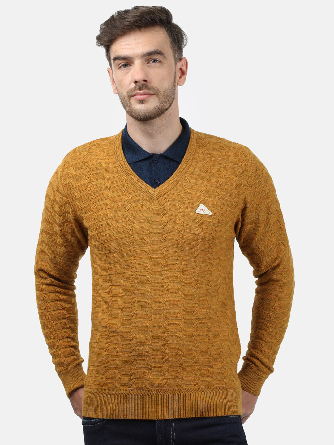 

Monte Carlo Men Mustard Yellow Pullover