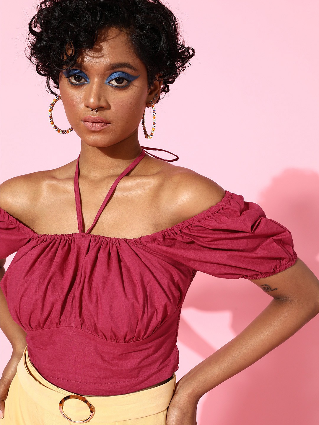 

plusS Women Pretty Pink Sleek Top