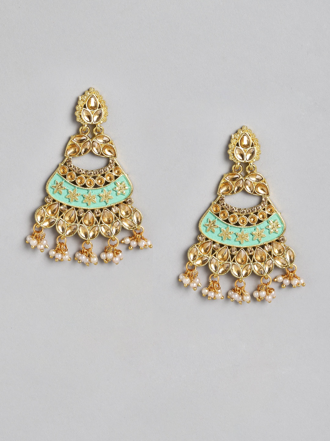 

Kord Store Gold Plated LCD Stone Chandilier Earring