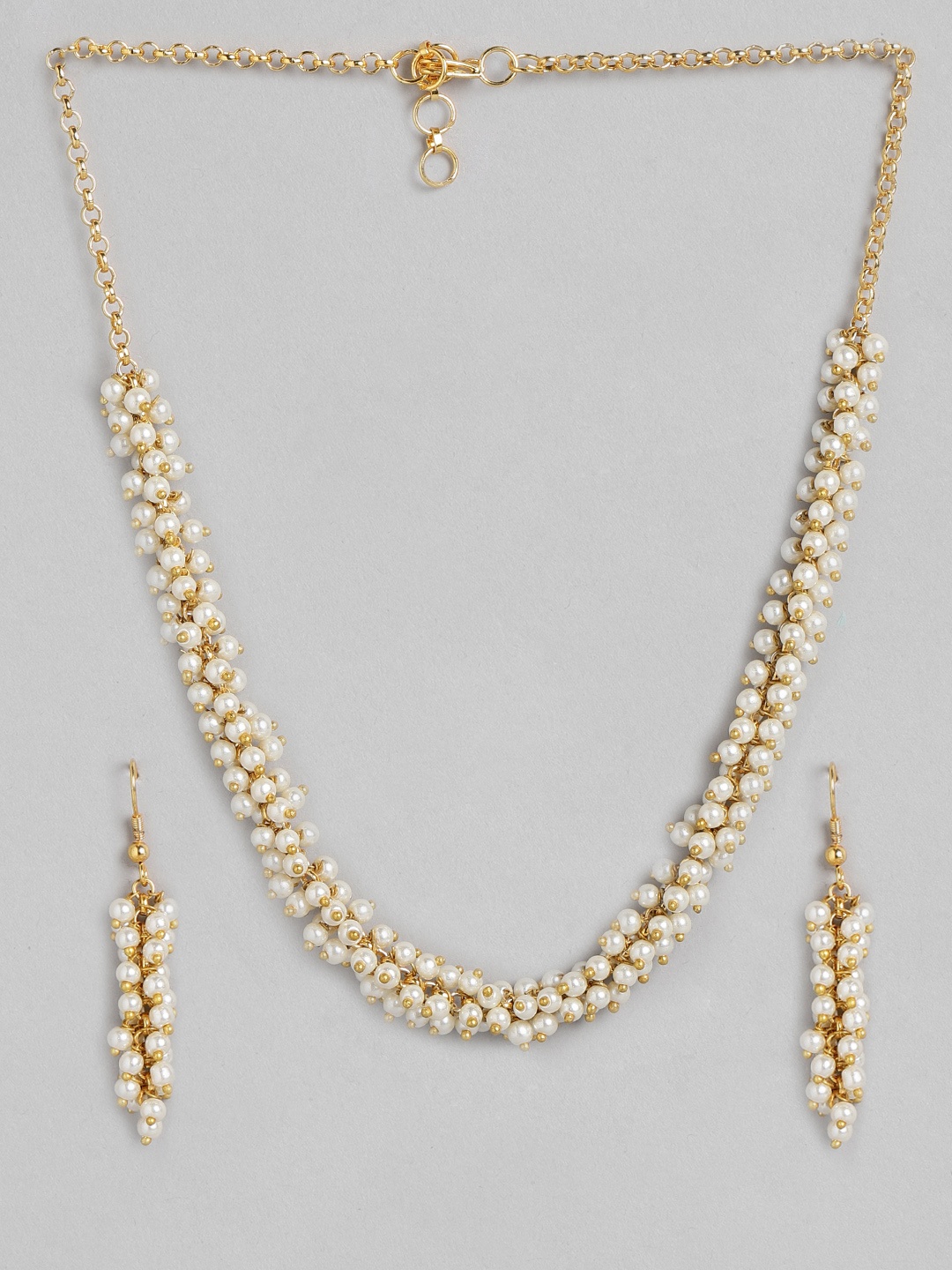

Kord Store Woman Gold Plated Pearl Moti Princess Design Necklace set