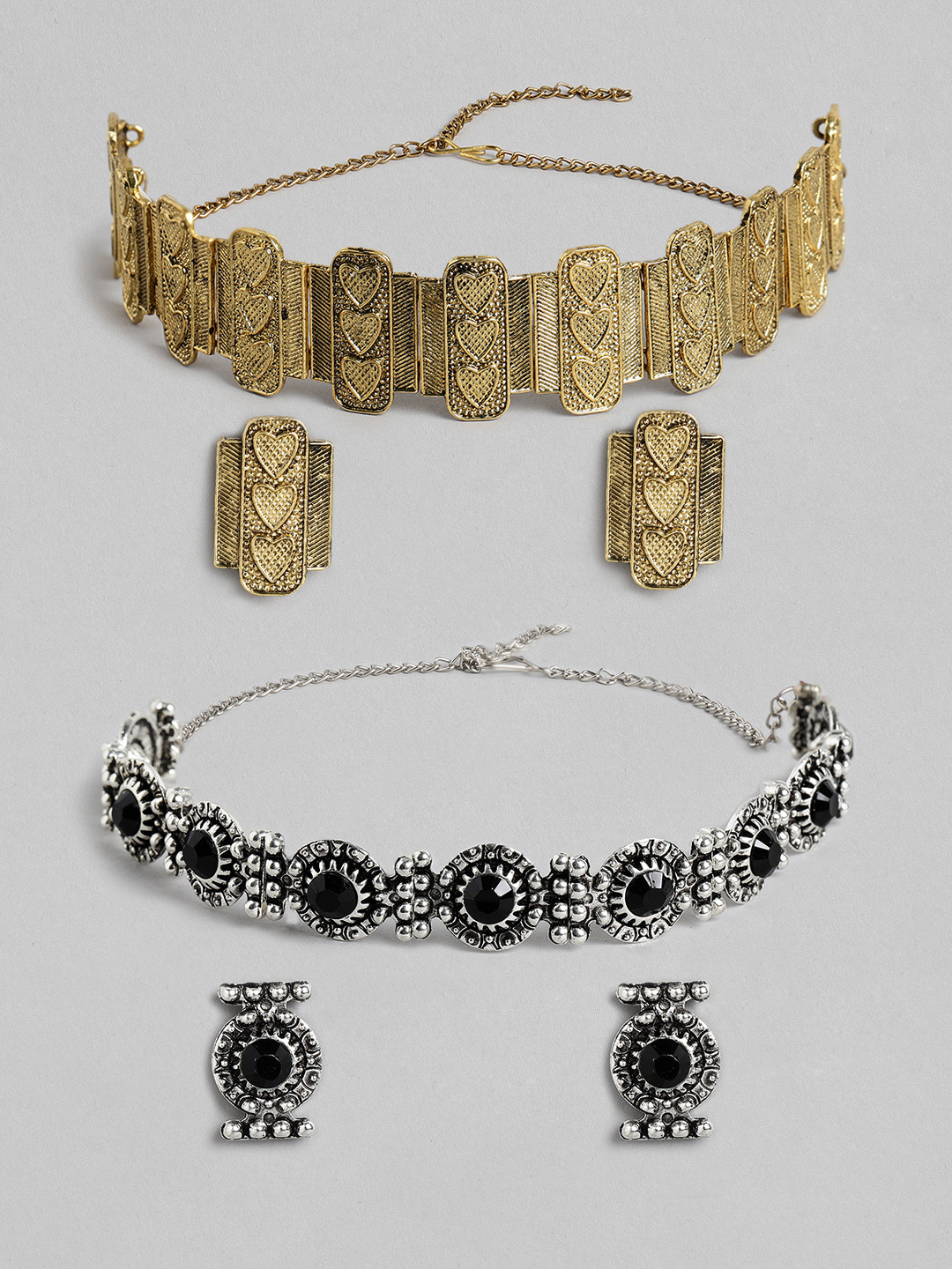

Kord Store Set of Silver-Toned & Gold-Plated Necklaces
