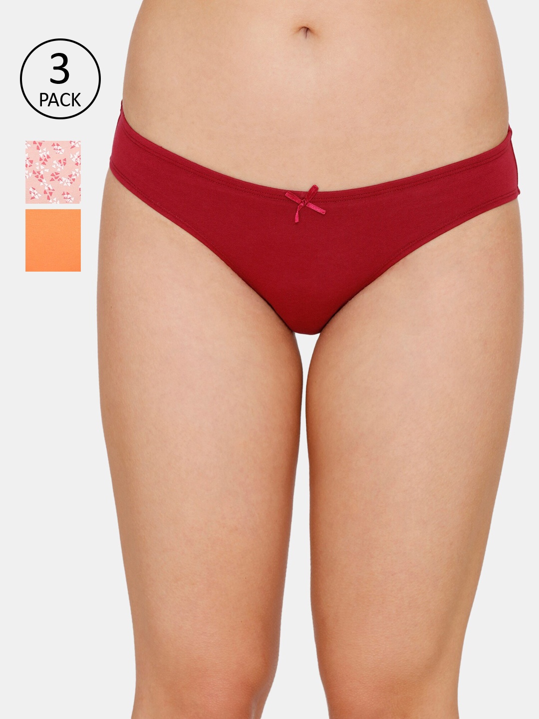 

Zivame Women Pack Of 3 Assorted Bikini Briefs