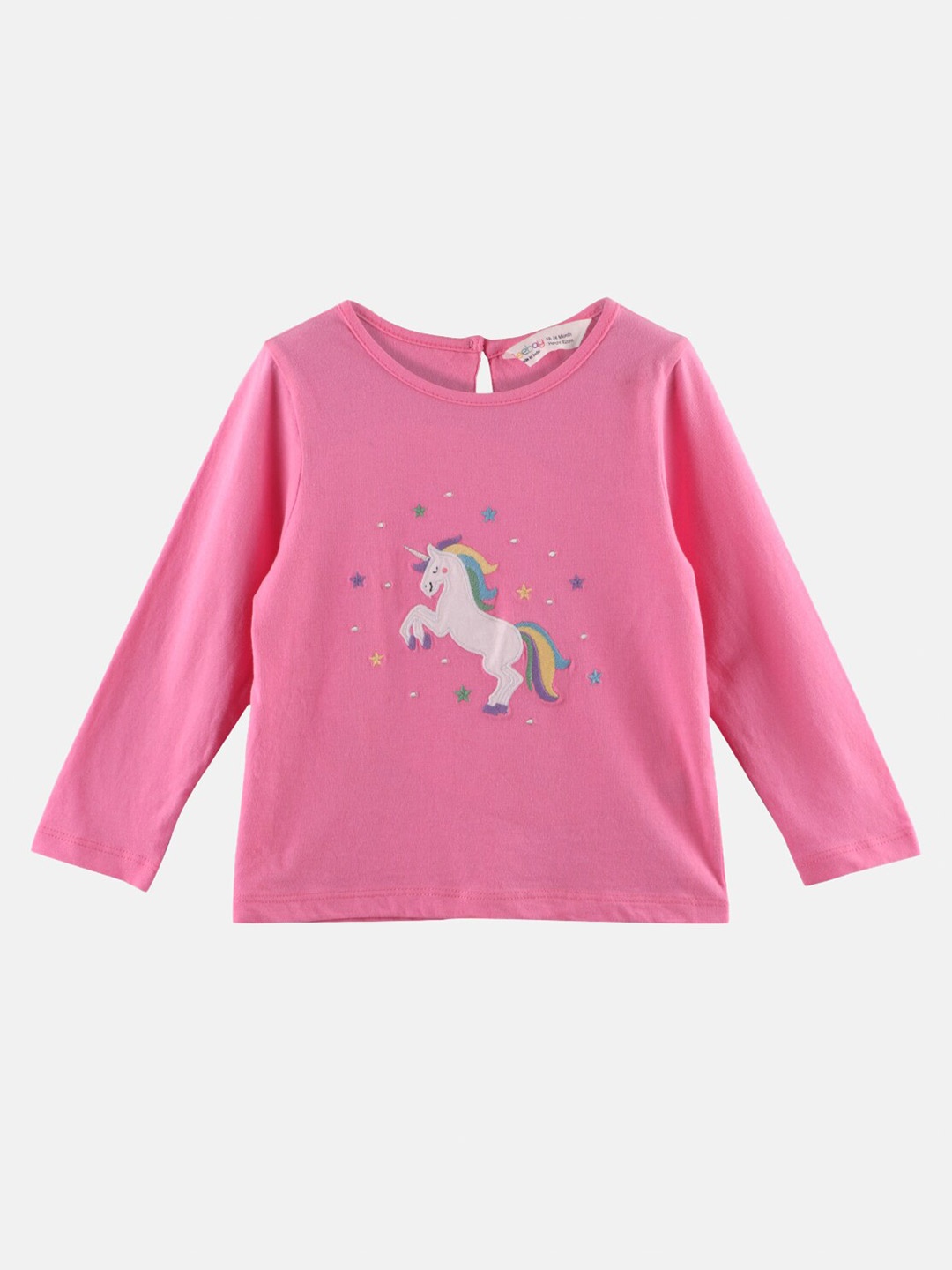 

Beebay Girls Pink Unicorn Printed T-shirt