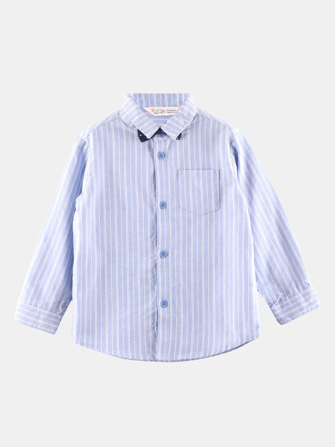 

Beebay Boys Blue Striped Casual Shirt