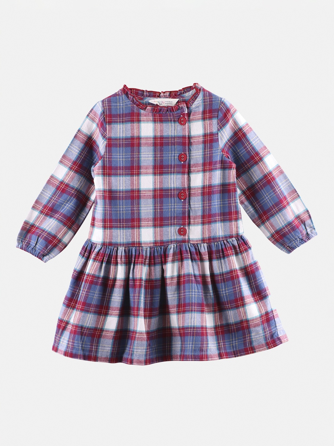 

Beebay Girls Red & Blue Checked Fit& Flare Dress
