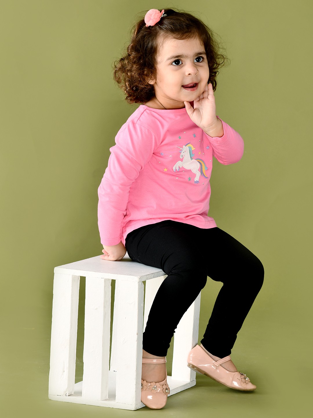 

Beebay Girls Pink Embroidered T-shirt
