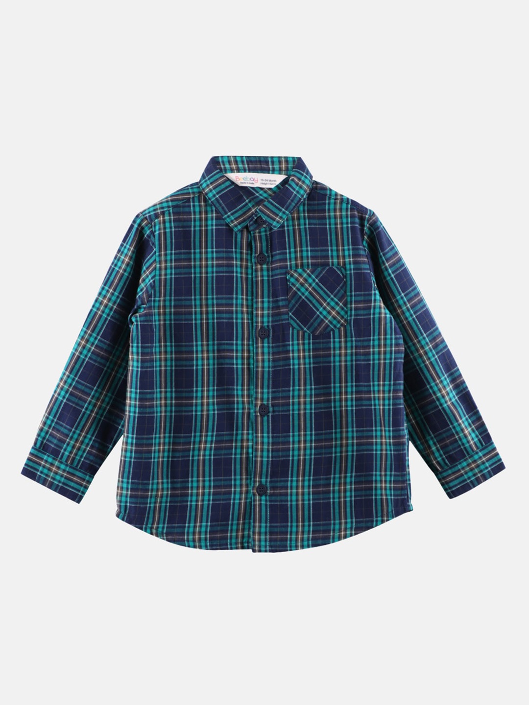 

Beebay Boys Blue Checked Casual Shirt