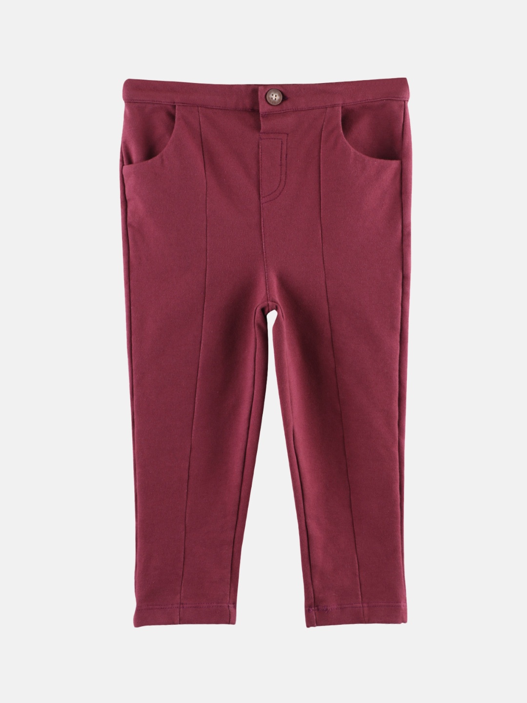 

Beebay Girls Maroon Solid Trousers