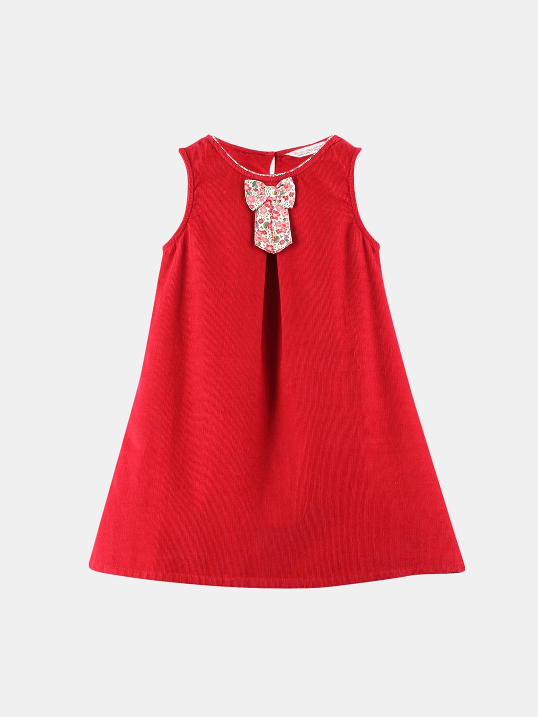 

Beebay Girls Maroon Floral Bow A-Line Dress