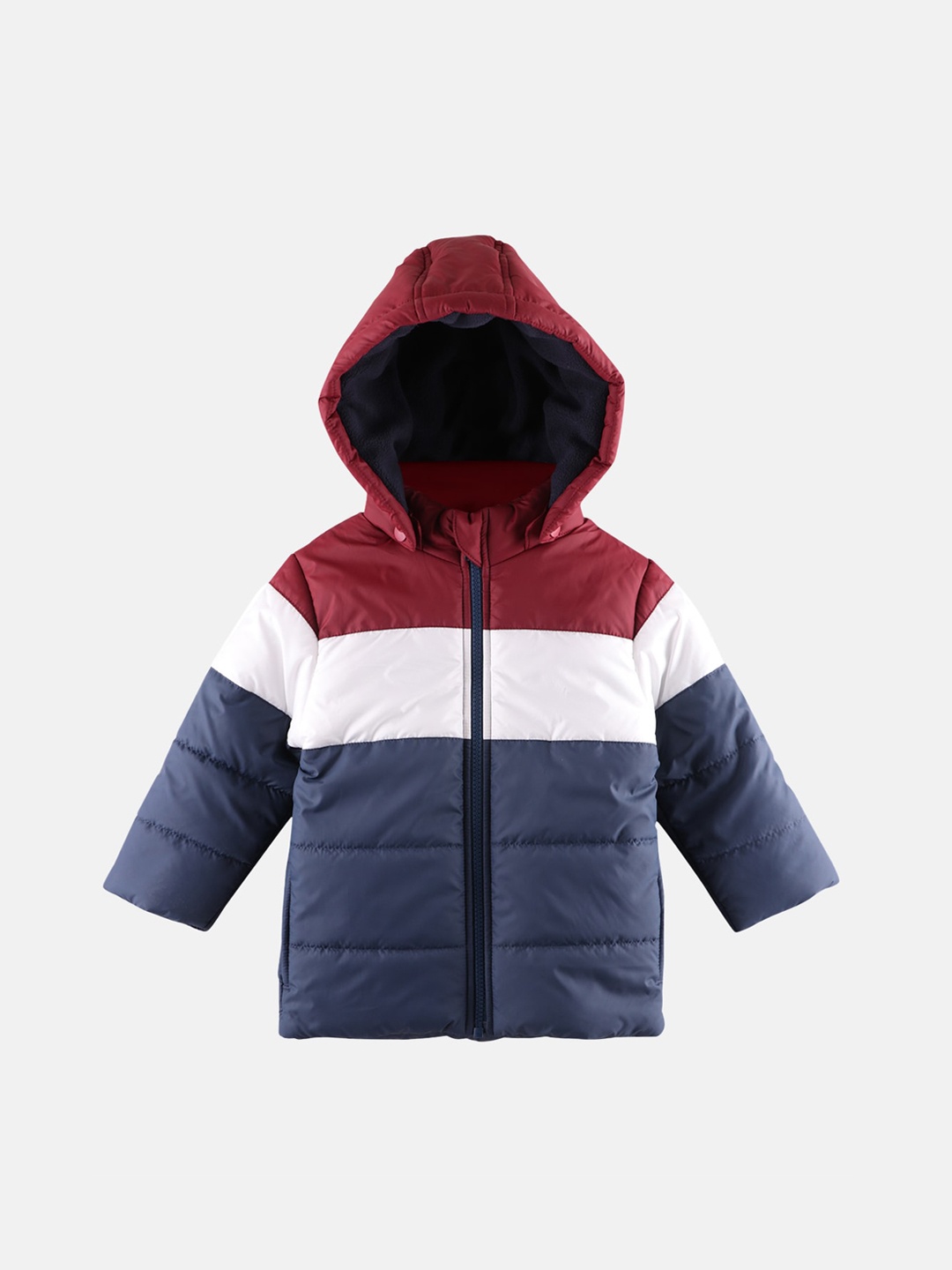 

Beebay Boys Blue Red Colourblocked Padded Jacket