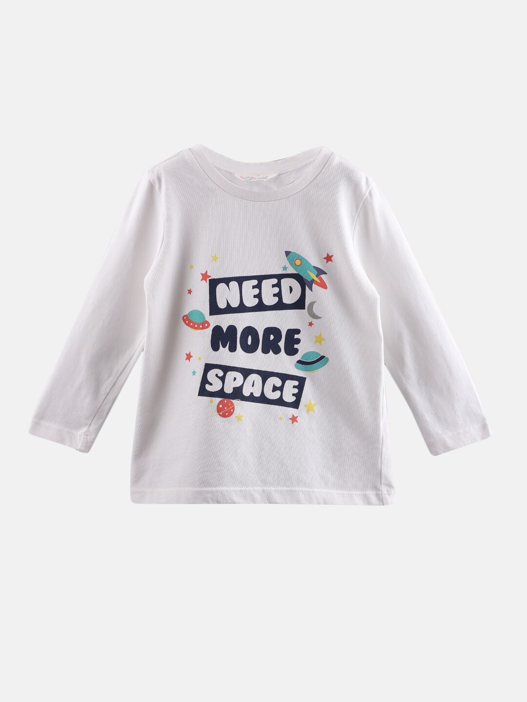 

Beebay Boys White Typography Printed T-shirt