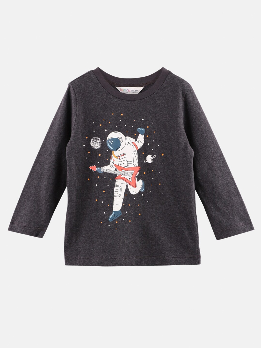 

Beebay Boys Dark Grey Graphic Printed T-shirt