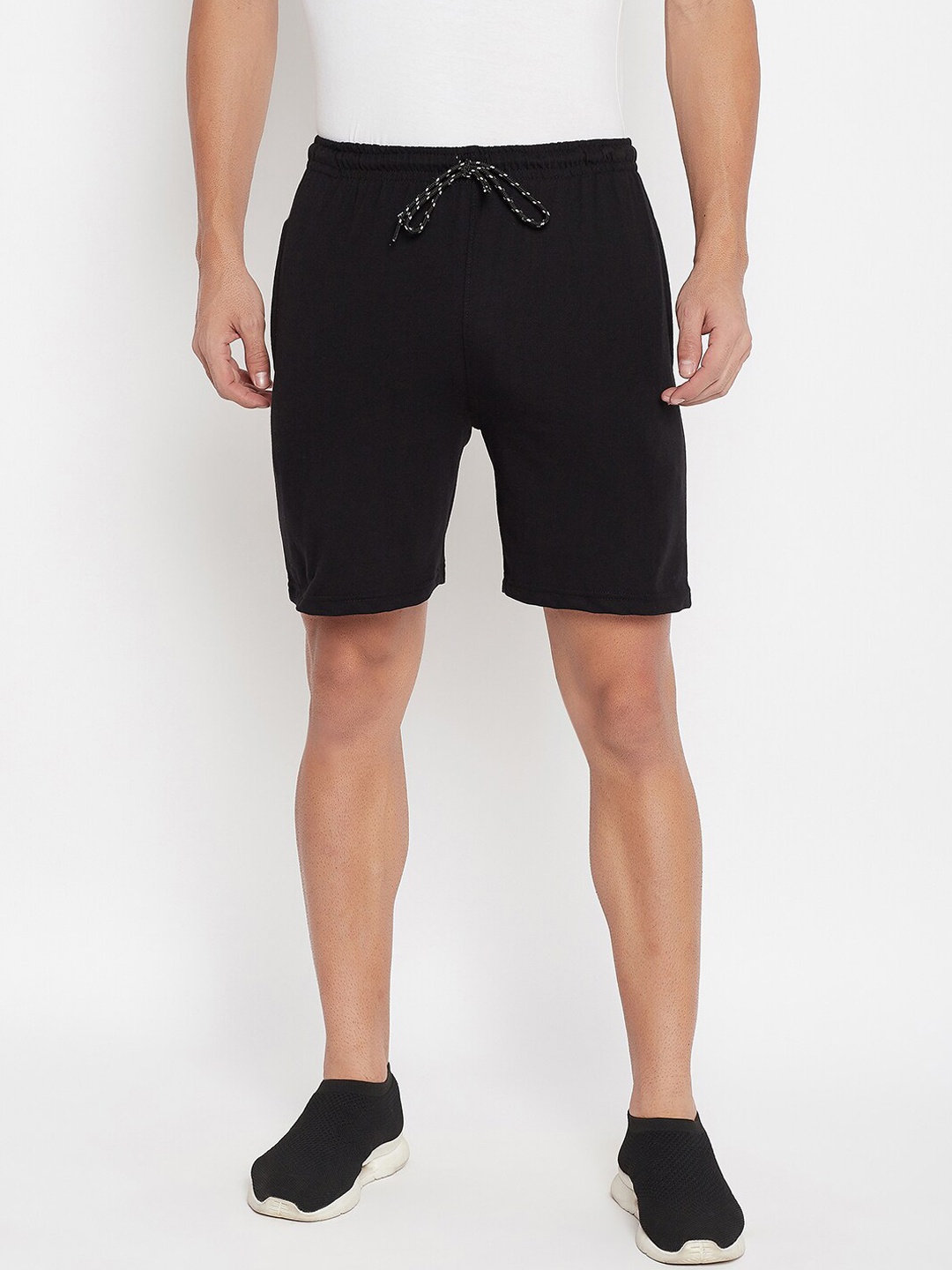 

NEVA Men Black Mid-Rise Regular Shorts