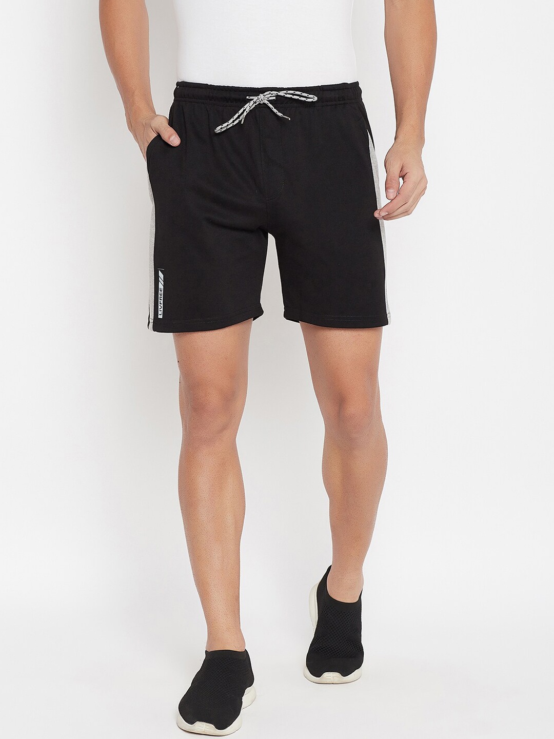 

NEVA Men Black Mid-Rise Regular Shorts