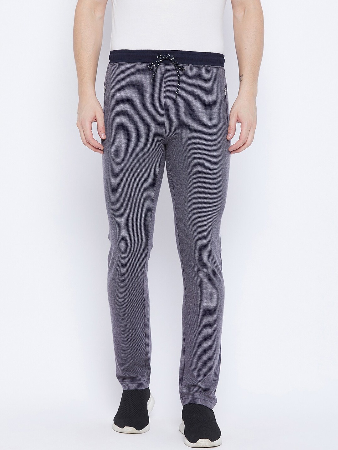 

NEVA Men Navy Blue Solid Track Pants