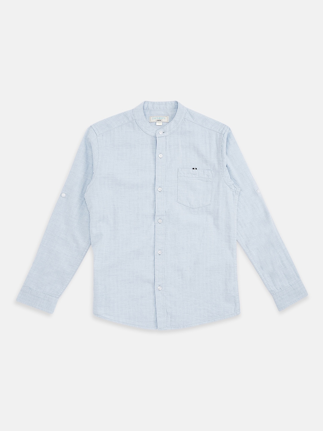 

Pantaloons Junior Boys Blue Opaque Casual Shirt